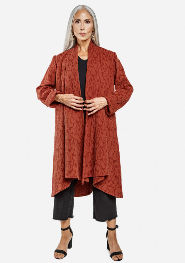 Berry Jacquard Duster Coat - Brooks LTD Shop